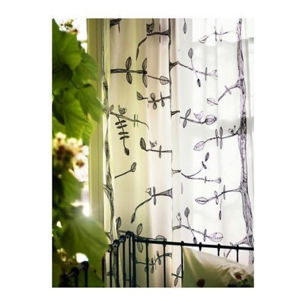 IKEA bird and tree curtain panels